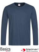 t-shirt męski z długim rękawem SST2500 Stedman granatowy t-shirt męski z długim rękawem SST2500 Stedman granatowy