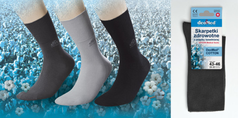 skarpetki zdrowotne DeoMed® Cotton z przędzy bawełnianej Julex skarpetki zdrowotne DeoMed® Cotton z przędzy bawełnianej Julex