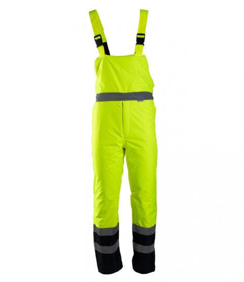 spodnie robocze ogrodniczki ocieplane Benefit Hi Vi Polstar żółte