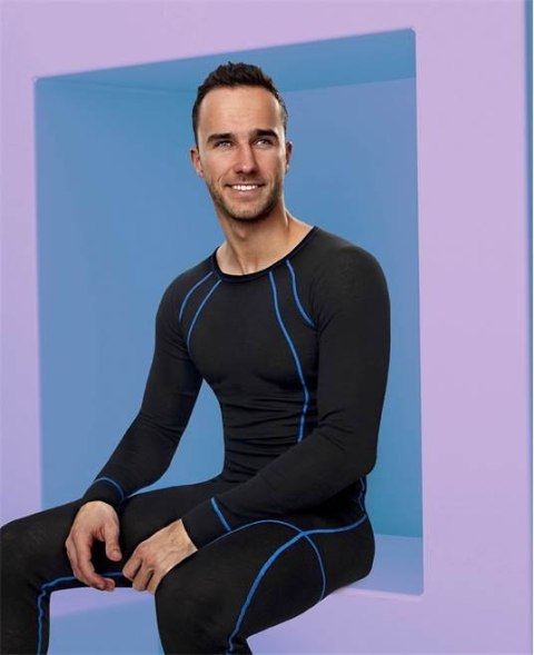 koszulka funkcyjna długi rękaw Navi H10042 Ardon czarno-niebieska koszulka funkcyjna długi rękaw Navi H10042 Ardon czarno-niebieska