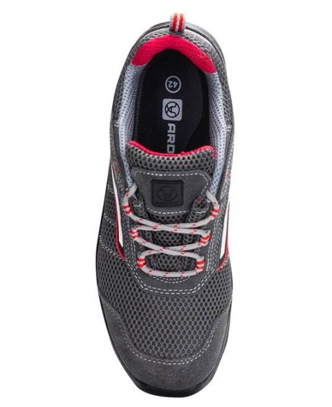 półbuty do pracy S1P Metal Free G3164 Rasper Ardon szaro-czerwone półbuty do pracy S1P Metal Free G3164 Rasper Ardon szaro-czerwone