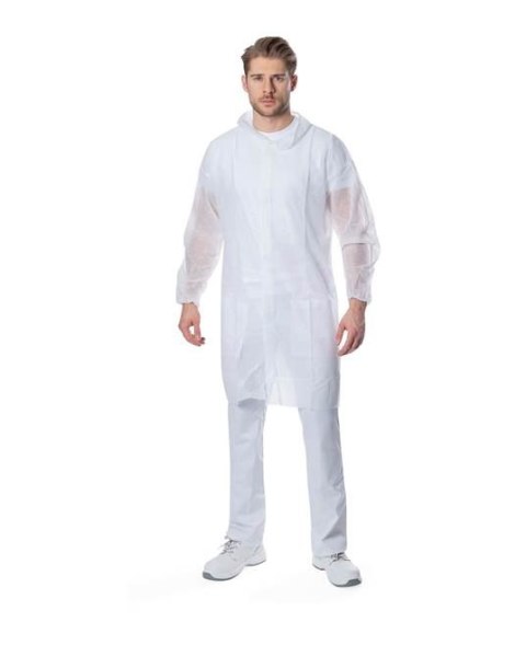 płaszcz roboczy jednorazowy PP H4040 Sylvie Ardon biały