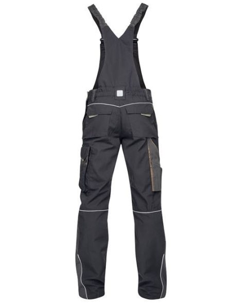 ogrodniczki bhp H6422 Urban Ardon przedłużone czarno-szare