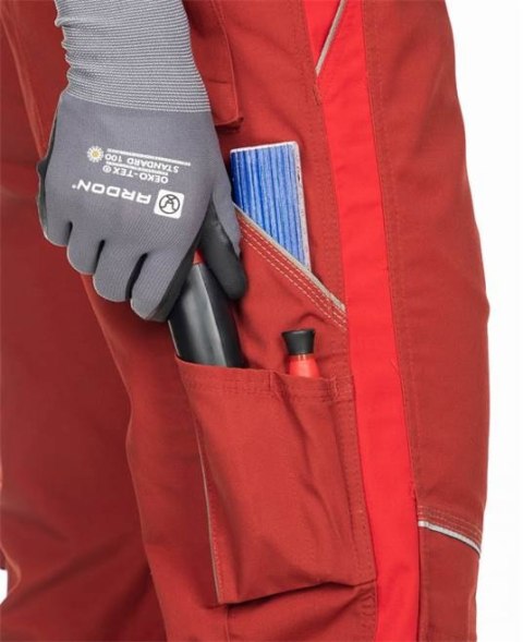 męskie spodnie bhp Ardon H6424 Urban przedłużone czerwone męskie spodnie bhp Ardon H6424 Urban przedłużone czerwone