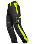 spodnie do pracy H6433 Neon Ardon przedłużone czarno-żółte