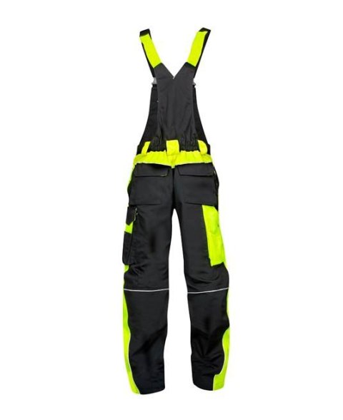 spodnie bhp z szelkami H6434 Neon Ardon skrócone czarno-żółte spodnie bhp z szelkami H6434 Neon Ardon skrócone czarno-żółte