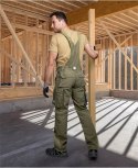 spodnie robocze ogrodniczki Urban+ H6453 Ardon przedłużone khaki