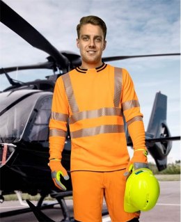 t-shirt roboczy ostrzegawczy z długim rękawem Signal HiViz H5927 Ardon pomarańczowy