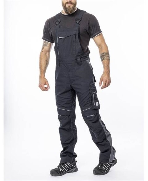 ogrodniczki robocze Urban+ H6536 Ardon skrócone czarno-szare ogrodniczki robocze Urban+ H6536 Ardon skrócone czarno-szare