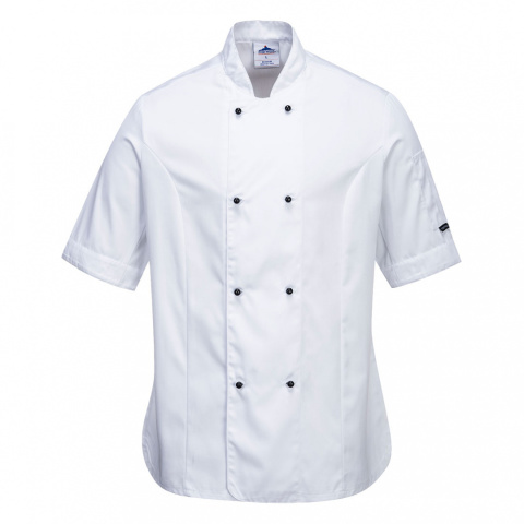 bluza robocza damska szefa kuchni Rachel krótki rękaw C737 Portwest bluza robocza damska szefa kuchni Rachel krótki rękaw C737 Portwest