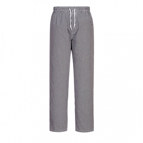 spodnie robocze do pasa szefa kuchni Bromley C079 Portwest czarna kratka spodnie robocze do pasa szefa kuchni Bromley C079 Portwest czarna kratka