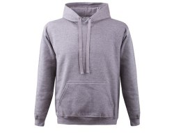BLUZA Z KAPTUREM 280G SZARA ROZM. S