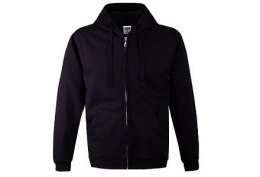 BLUZA Z KAPTUREM ZAPINANA 280G CZARNA ROZM. L