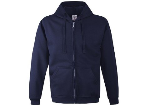 BLUZA Z KAPTUREM ZAPINANA 280G GRANATOWA ROZM. S