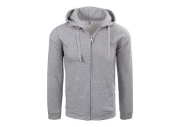 BLUZA Z KAPTUREM ZAPINANA 280G SZARA ROZM. M
