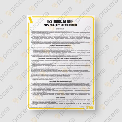 INSTRUKCJA BHP PRZY OBSŁUDZE KSEROKOPIARKI - IA R02 DN CN
