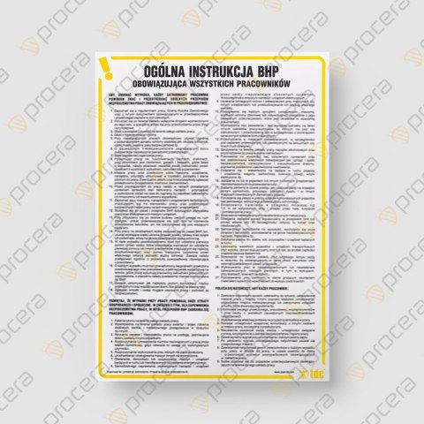 INSTRUKCJA OGÓLNA BHP OBOWIĄZUJĄCA WSZYSTKICH PRACOWNIKÓW - IA A01 DN CN INSTRUKCJA OGÓLNA BHP OBOWIĄZUJĄCA WSZYSTKICH PRACOWNIKÓW - IA A01 DN CN