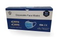 Maseczka włókninowa z gumką BIAŁO-NIEBIESKA