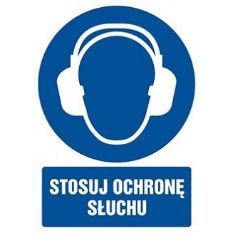 ZNAK BHP - STOSUJ OCHRONĘ SŁUCHU - GL 005 BK PN ZNAK BHP - STOSUJ OCHRONĘ SŁUCHU - GL 005 BK PN