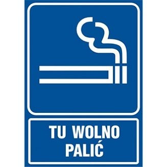ZNAK - TU WOLNO PALIĆ - RB 025 BK PN ZNAK - TU WOLNO PALIĆ - RB 025 BK PN