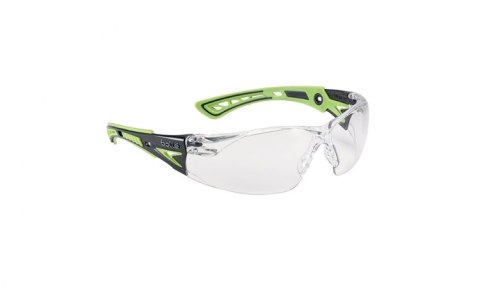 OKULARY OCHRONNE BOLLE RUSH (PRZEZROCZYSTE) BLACK/GREEN
