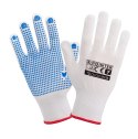 RĘKAWICE OCHRONNE POLIESTROWE Z NAKROPIENIEM X-POINTER