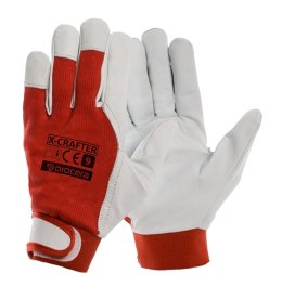 RĘKAWICE WZMOCNIONE KOZIĄ SKÓRĄ X-CRAFTER ROZM. 9