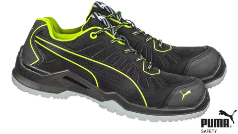 półbuty robocze S1P ESD SRC Fuse TC Low Puma czarno-zielone