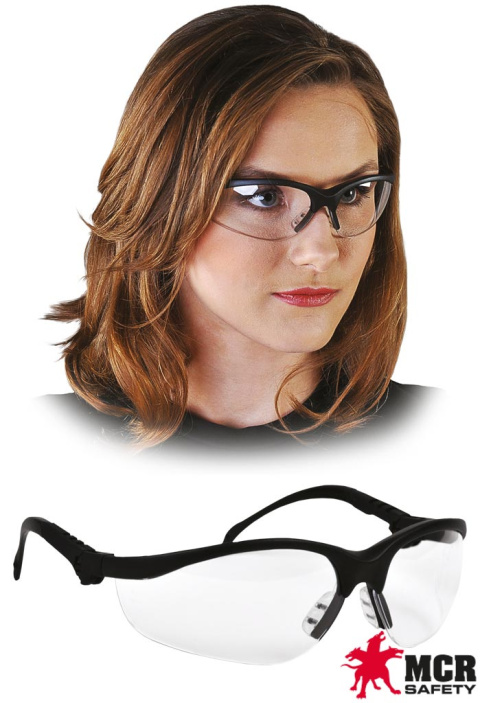 okulary ochronne MCR-Klondikep transparentno-czarne okulary ochronne MCR-Klondikep transparentno-czarne