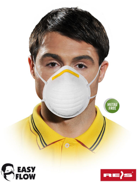 półmaska filtrująca przeciwpyłowa Mas-F-FFP1-ZF Reis biała półmaska filtrująca przeciwpyłowa Mas-F-FFP1-ZF Reis biała