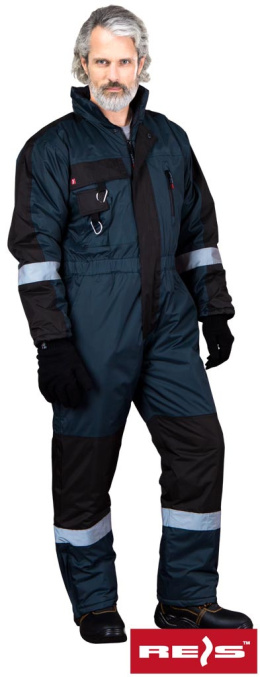 kombinezon roboczy ocieplany Reis Alaska granatowy-czarny