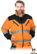 kurtka robocza ocieplana odlaskowa Lh-xvert-xv Leber&Hollman pomarańczowo-czarna