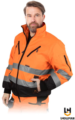 kurtka robocza ocieplana ostrzegawcza Lh-xvert-xr Leber&Hollman pomarańczowo-czarny