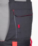 SPODNIE ROBOCZE OGRODNICZKI H6439 ARDON®NEON PRZEDŁUŻONE SZARO-CZERWONE