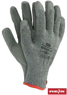 tanie rękawice robocze Reis Recodrag powlekane gumą stalowo-szare