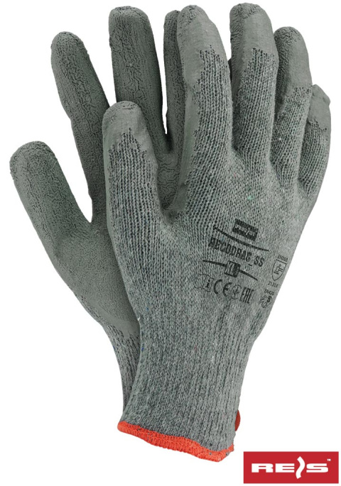tanie rękawice robocze Reis Recodrag powlekane gumą stalowo-szare tanie rękawice robocze Reis Recodrag powlekane gumą stalowo-szare