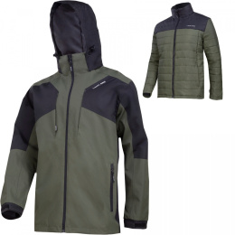 kurtka robocza ocieplana 3w1 z odpinaną podpinką L40939 Lahti Pro zielono-czarna