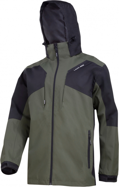 kurtka ocieplana z odpinaną podpinką 3w1 Lahti Pro L40939 zielono-czarna