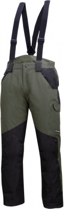 spodnie do pasa z szelkami ocieplane L41017 Lahti Pro zielono-czarne spodnie do pasa z szelkami ocieplane L41017 Lahti Pro zielono-czarne