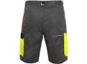 krókie spodenki robocze Phoenix Zefyros CXS Canis szaro-żółte krókie spodenki robocze Phoenix Zefyros CXS Canis szaro-żółte