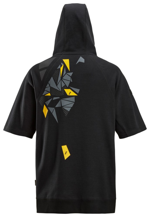 bluza bhp z kapturem krótki rękaw logo 2850 Snickers Workwear czarna bluza bhp z kapturem krótki rękaw logo 2850 Snickers Workwear czarna