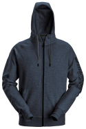 bluza robocza z kapturem na suwak logo 2895 Snickers Workwear granatowa