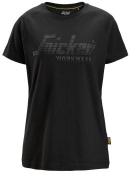 t-shirt roboczy damski logo 2597 Snickers Workwear czarny