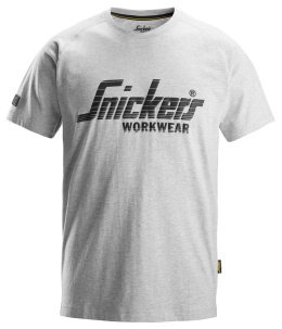 t-shirt roboczy logo 2590 Snickers Workwear szary
