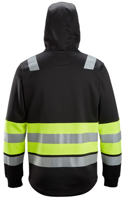 bluza bhp odblaskowa z kapturem na suwak 8038 Snickers Workwear czarno-żółta bluza bhp odblaskowa z kapturem na suwak 8038 Snickers Workwear czarno-żółta