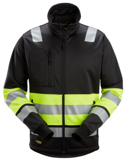 kurtka robocza odblaskowa na suwak 8034 Snickers Workwear czarno-żółta