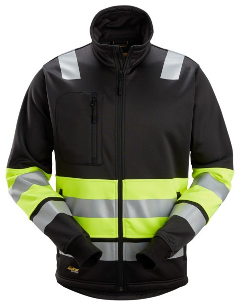 kurtka robocza odblaskowa na suwak 8034 Snickers Workwear czarno-żółta kurtka robocza odblaskowa na suwak 8034 Snickers Workwear czarno-żółta