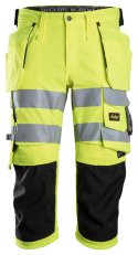 spodnie robocze do pasa odblaskowe piratki z workami kieszeniowymi Stretch 6138 Snickers Workwear żółte spodnie robocze do pasa odblaskowe piratki z workami kieszeniowymi Stretch 6138 Snickers Workwear żółte