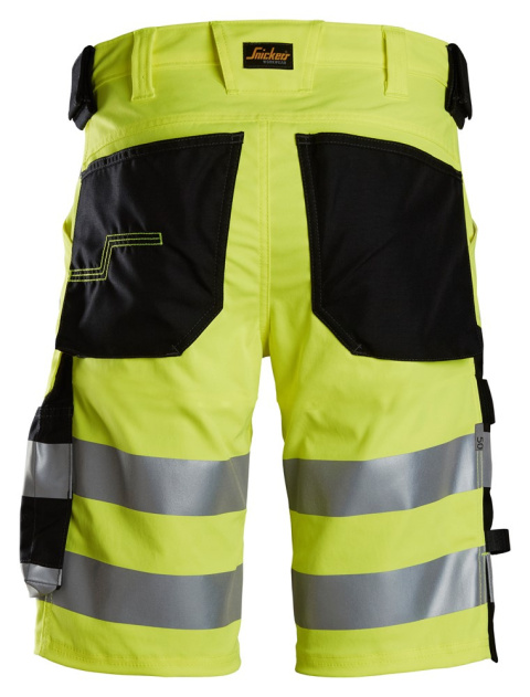 krótkie spodenki robocze odblaskowe Stretch 6136 Snickers Workwear żółto-czarne krótkie spodenki robocze odblaskowe Stretch 6136 Snickers Workwear żółto-czarne