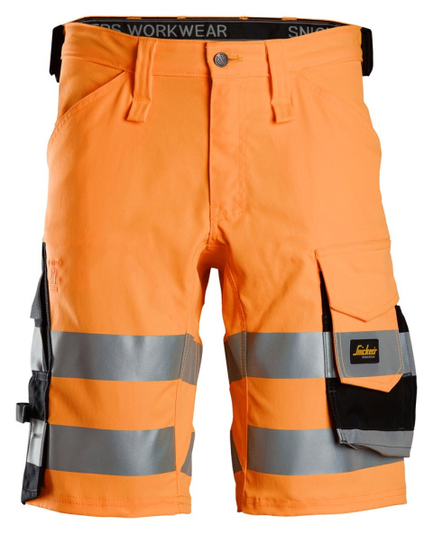 spodnie robocze krótkie odblaskowe Stretch 6136 Snickers Workwear pomarańczowo-czarne spodnie robocze krótkie odblaskowe Stretch 6136 Snickers Workwear pomarańczowo-czarne
